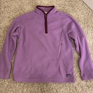 Girls Purple Fleece Patagonia Pullover